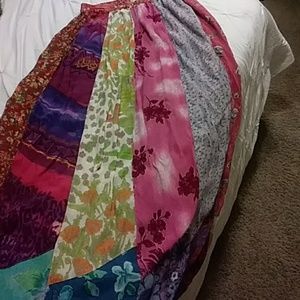 Patchwork Long Skirt